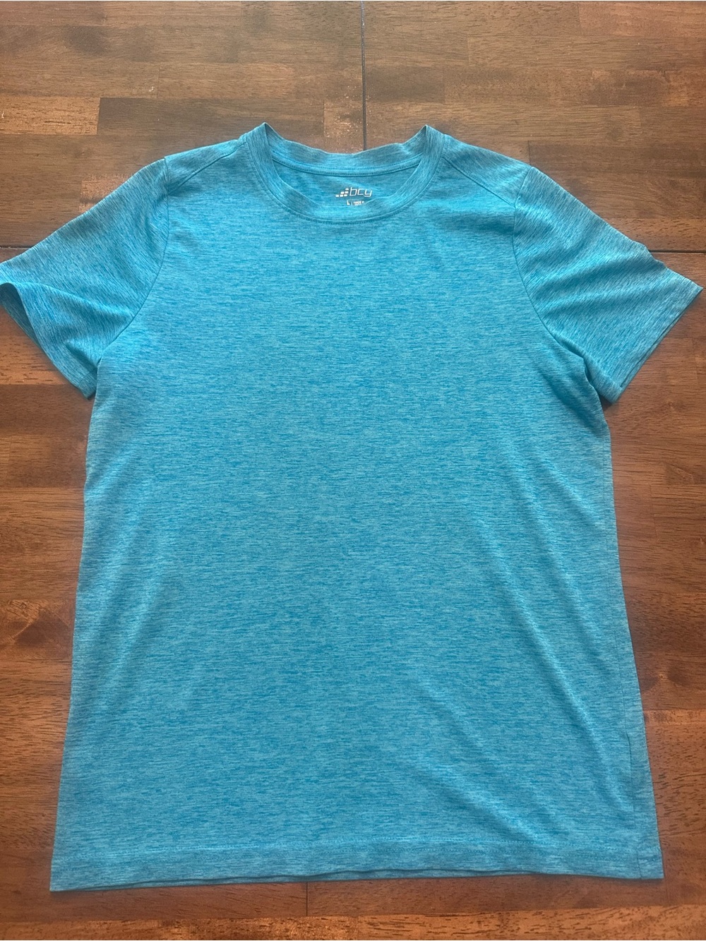 bcg Heathered Teal Crew Neck Short Sleeve Tee